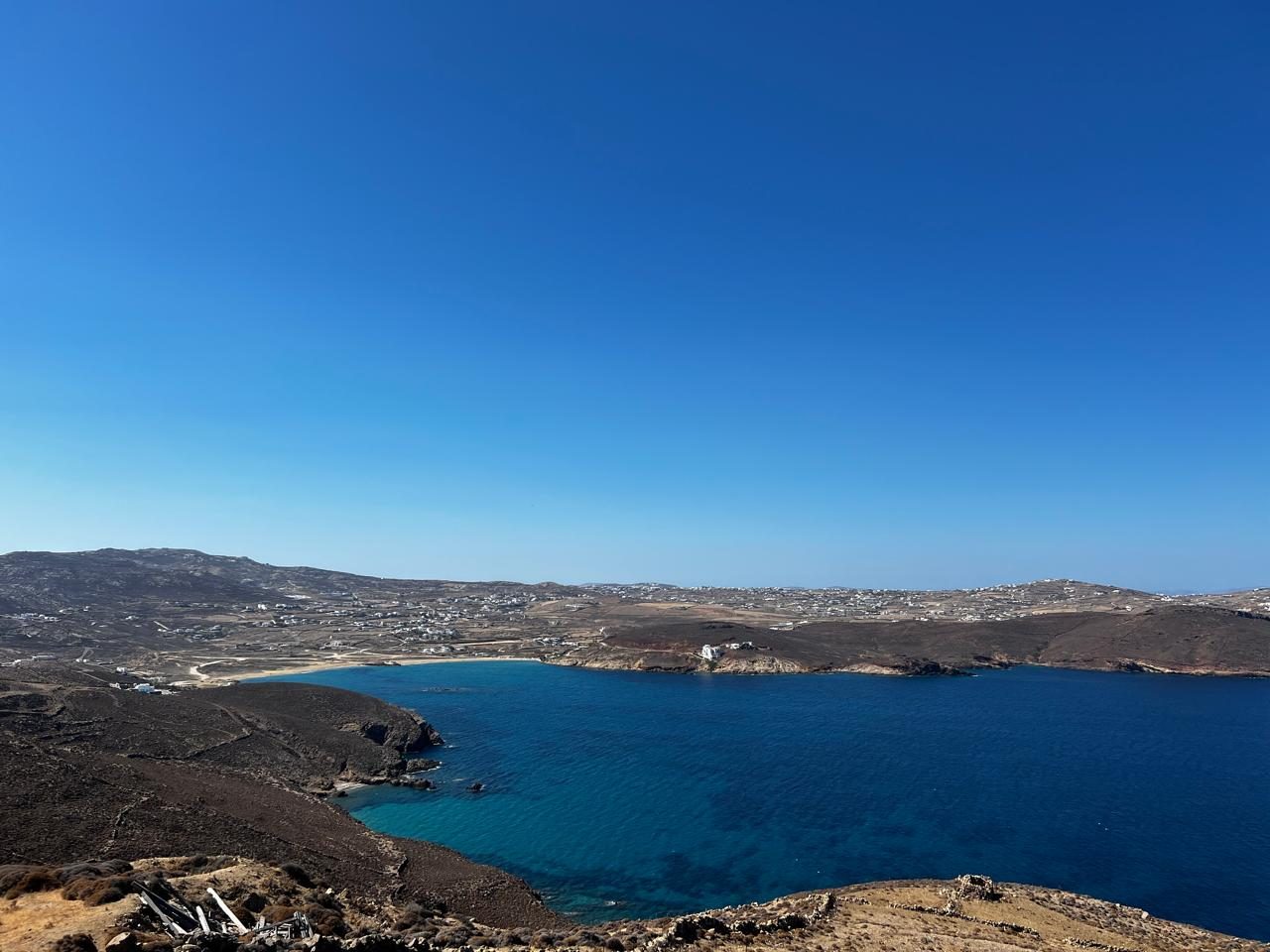 Ftelia beach – Archaelogical sight – Neolithic Settlement, Mykonos Greece