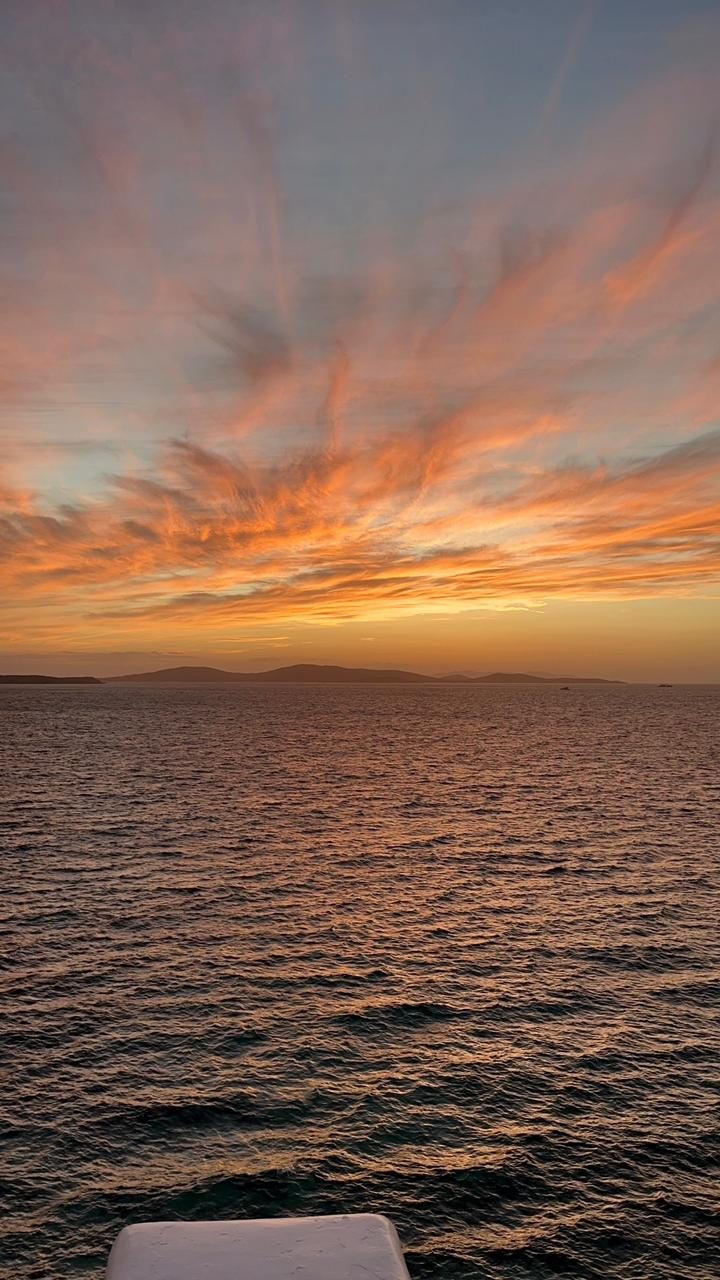 Sunset in Agios Ioannis, Mykonos Greece